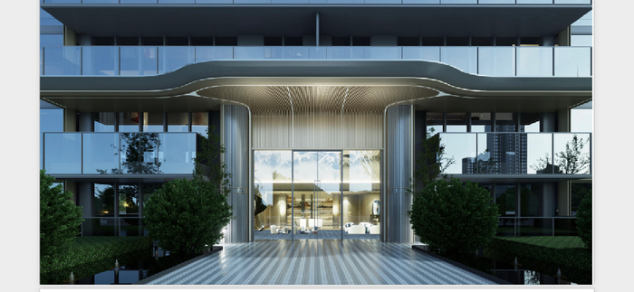 金茂府3.0项目单元门入户效果图