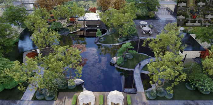 金茂府3.0项目体北金茂府园林效果图