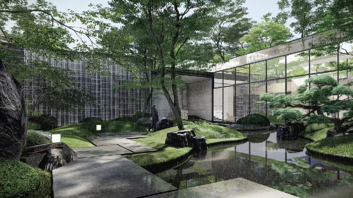 金茂府3.0项目体北金茂府下沉式庭院效果图