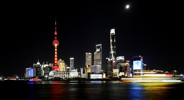 陆家嘴夜景 新华社图