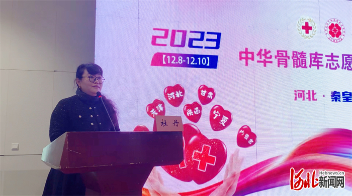 图为中国造血干细胞捐献者资料库管理中心医疗服务部部长杜丹  张晓晴摄