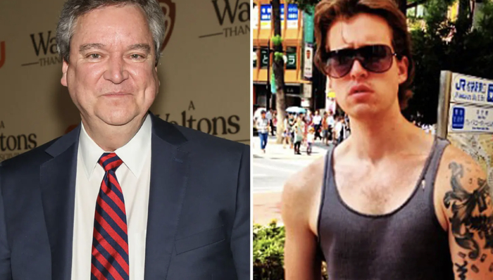 好莱坞著名经纪人山姆·哈斯克尔（左）和35岁的儿子塞穆尔·哈斯克尔（右），资料图（红星新闻）