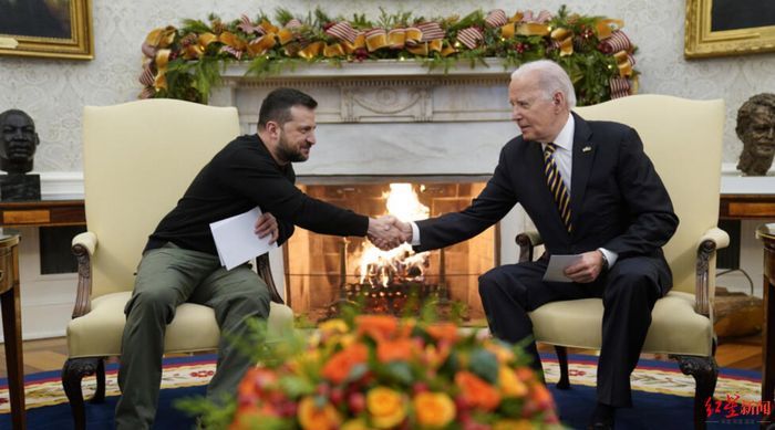 ▲泽连斯基与拜登会面