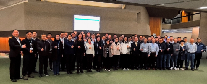 图：中国代表团在SG15闭幕全会合影。