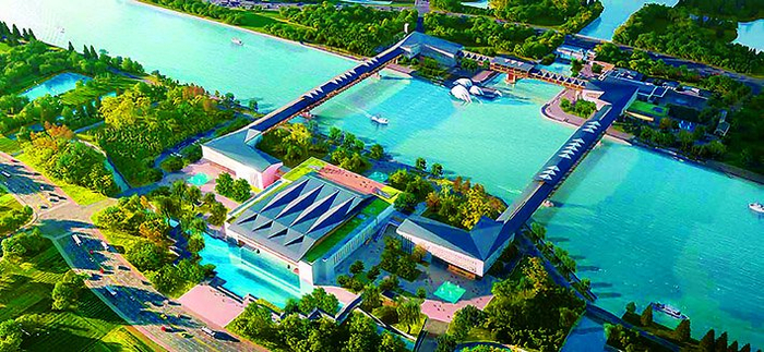 　　正在建设的方厅水院效果图。（受访者供图）