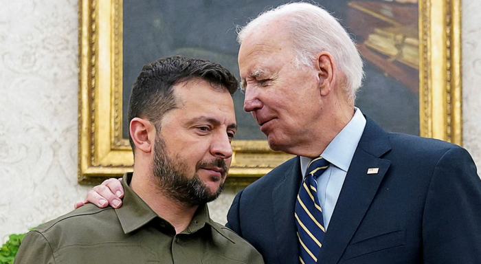 ▲泽连斯基与拜登会面