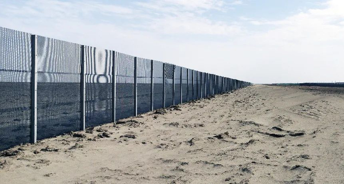 抑风阻沙板  丁录胜/供图