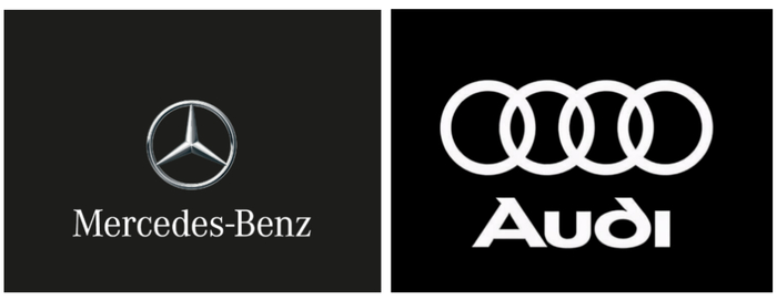 梅赛德斯奔驰与奥迪。图片来源于网络