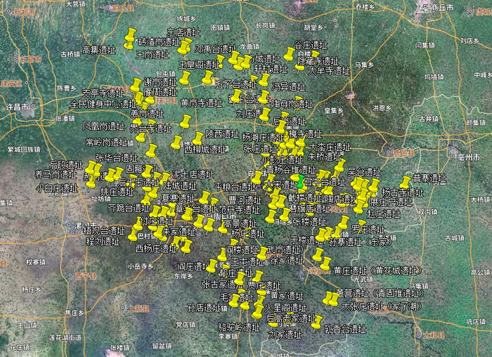 △周口地区夏文化遗址分布图