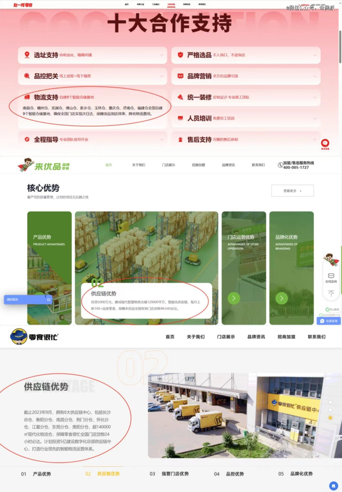 图源：赵一鸣零食，来优品，零食很忙官网