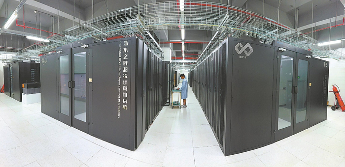 宿州云计算数据中心“汴水之畔超级计算机系统”。本报记者 程 兆 摄