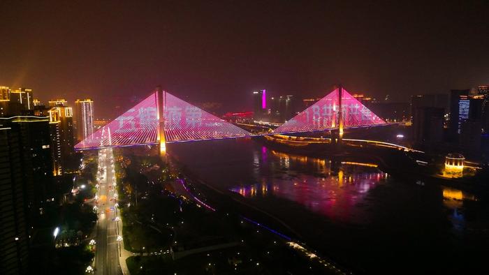 菜园沱长江大桥夜景