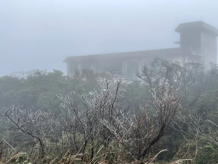 12月16日凌晨，南宁大明山飞鹰峰拍到的雾凇。梁若飞 摄