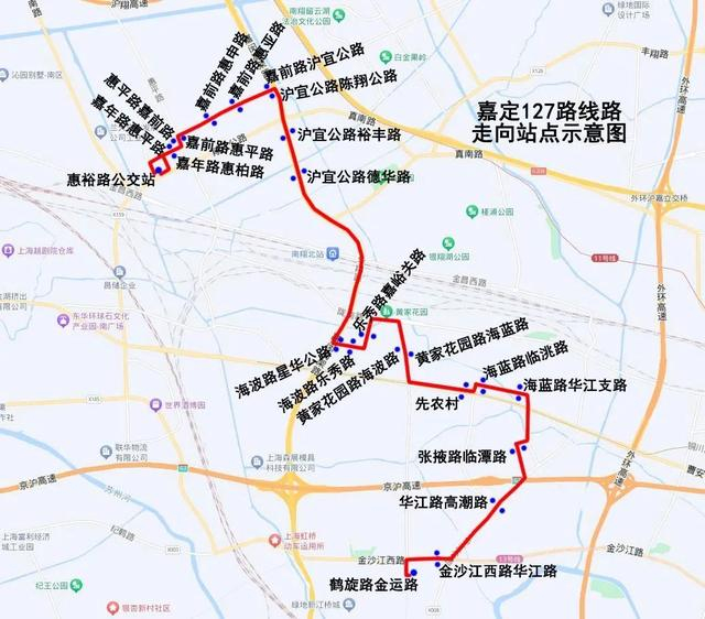 线路走向站点示意图