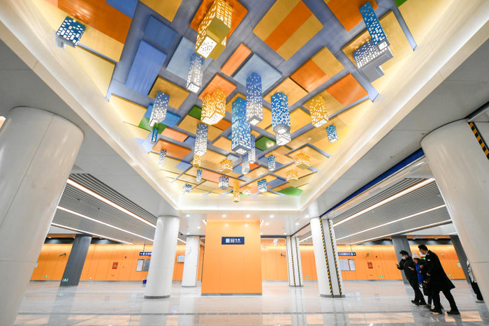 地铁17号线北段天通苑东站。  新京报记者 王贵彬 摄