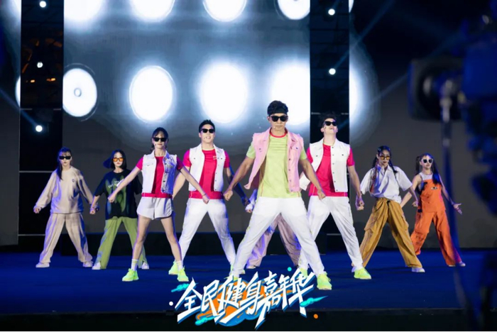 刘畊宏在鸟巢办全民健身嘉年华。来源：受访者