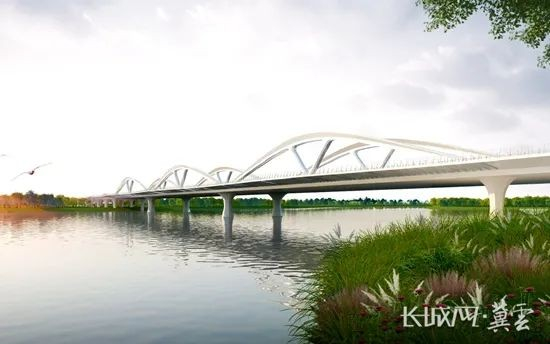 厂通路跨潮白河大桥效果图。