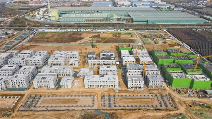 12月8日，航拍金兴先进智造双创孵化中心项目现场。