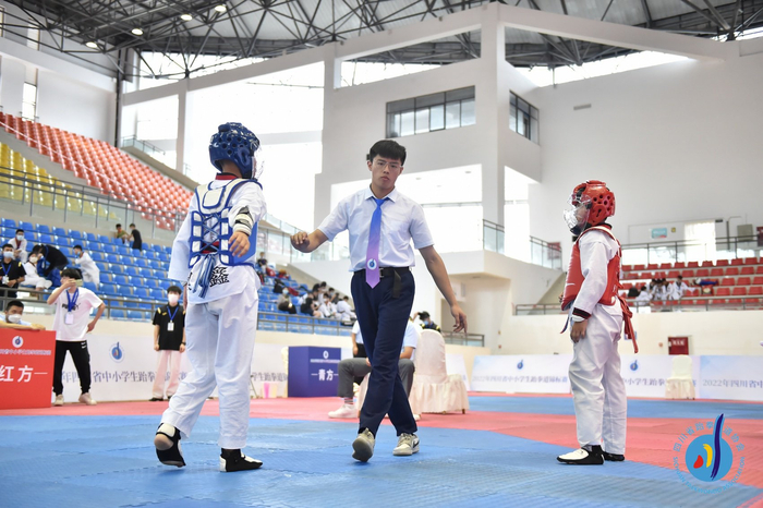 四川省跆拳道比赛资料图。图片来自四川省跆拳道协会