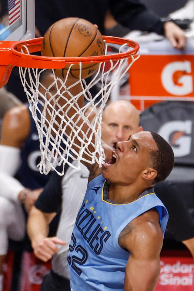 在莫兰特缺阵的日子里，灰熊靠贝恩等人苦苦支撑。  图/新华社