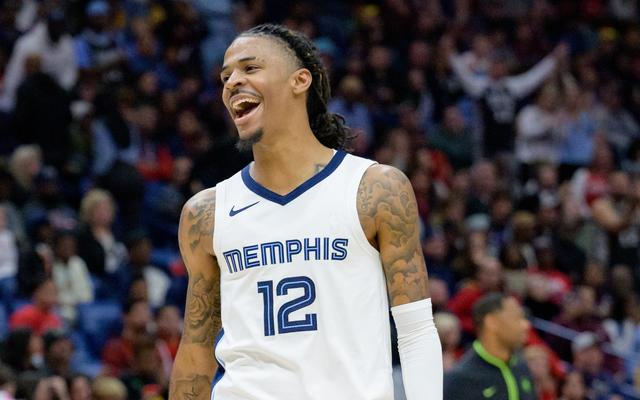 复出首秀，莫兰特用34分加绝杀的表现，证明自己依旧是灰熊头牌球星。  图/IC photo