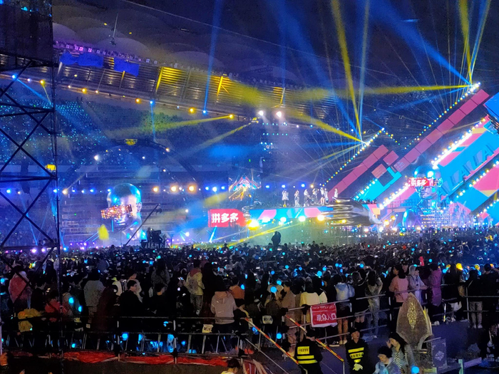 资料图：跨年演唱会现场。