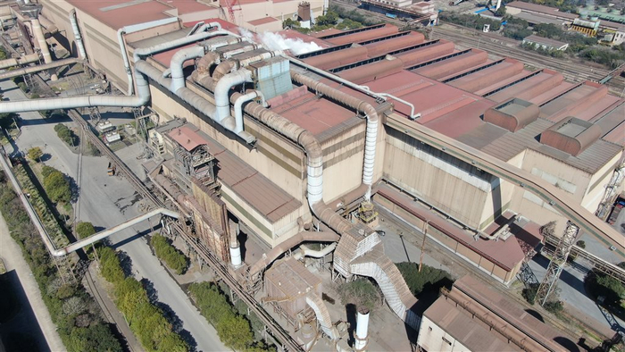 宝钢圆方坯电炉低碳节能改造工程现场航拍图 