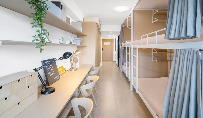 华润有巢马桥ai公寓社区的四人间样板间.(受访者供图)