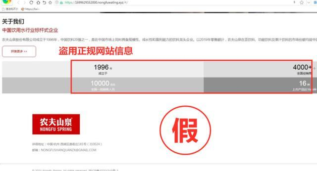 仿冒网站页面
