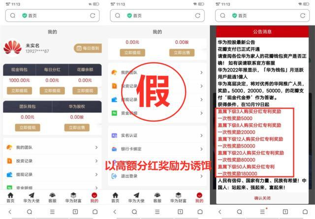 仿冒网站页面