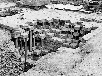 故宫造办处遗址考古现场。光明日报记者 李韵摄/光明图片