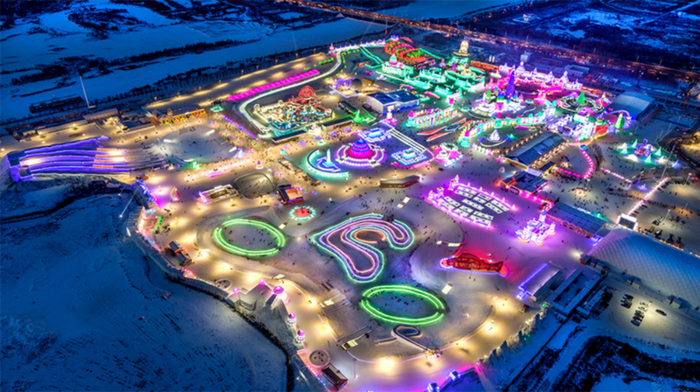 规模越来越大的冰雪大世界。图源：黑龙江省政府网