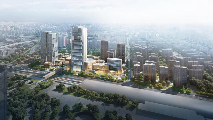 京东上海中心效果图。中建八局供图