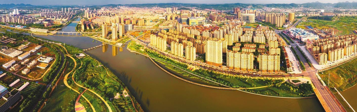         普兰店新城区鸟瞰图。普兰店区文联供图