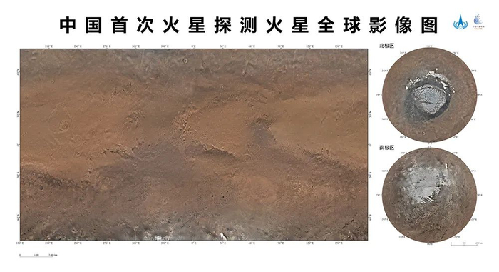 墨卡托投影加方位投影图 图源：中国科学院