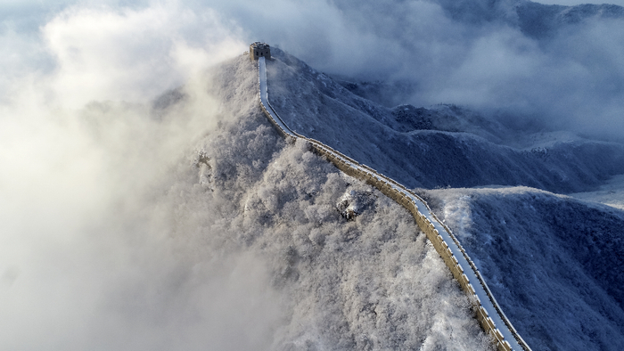 长城脚下有群农民摄影师