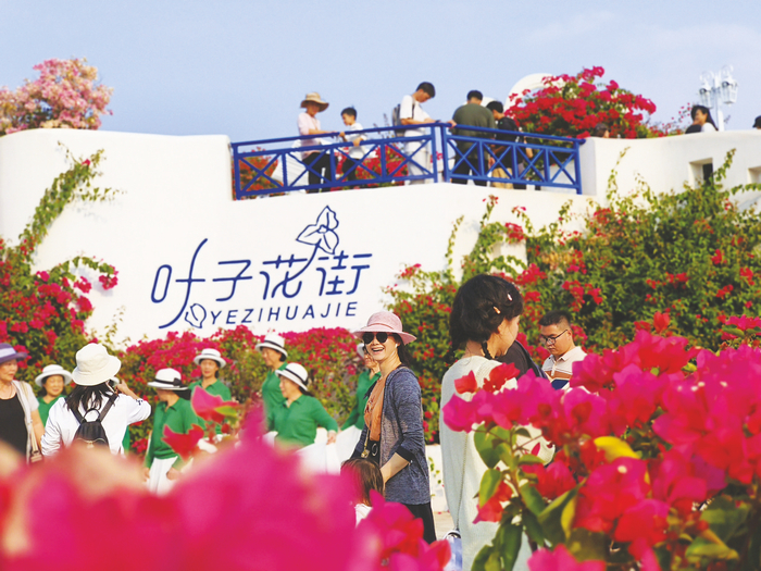     冬日南宁繁花似锦，游客乐游赏花 本报记者赵金玲摄