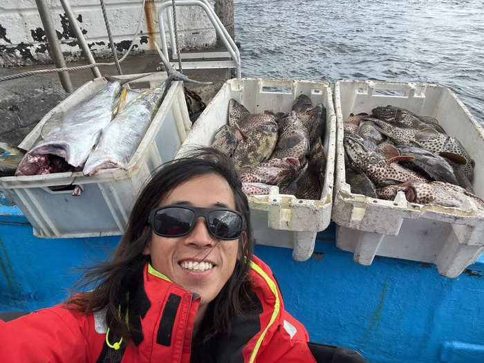 朱稳从海里捕捞的鱼类