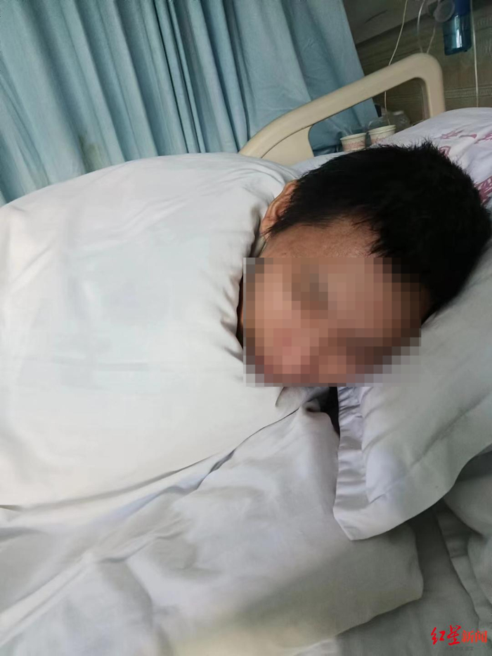 ▲1月3日，刀某某在病床上。家属供图