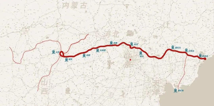 图为大秦铁路走向示意图