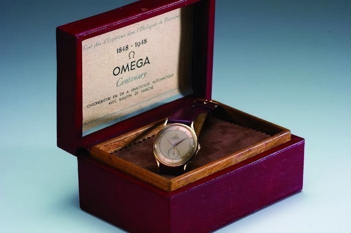 欧米茄1948年为庆祝品牌诞生100周年推出的“百年”天文台自动腕表