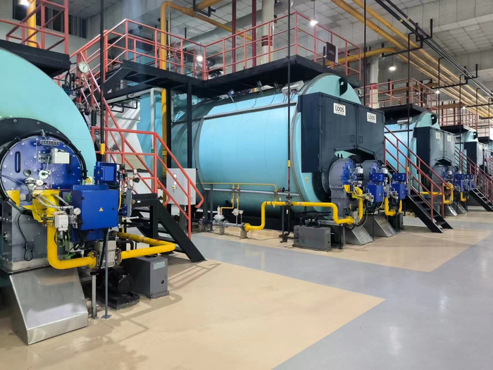 图为杭州卷烟厂五台燃气锅炉顺利完成低氮改造。