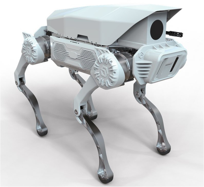 五八所研制的四足仿生机器人（受访企业供图）