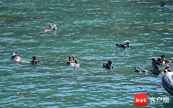 1月7日，游客在三亚体验潜水。记者沙晓峰 摄