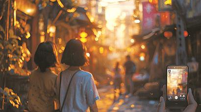 陪拍在社交平台兴起。  资料图片