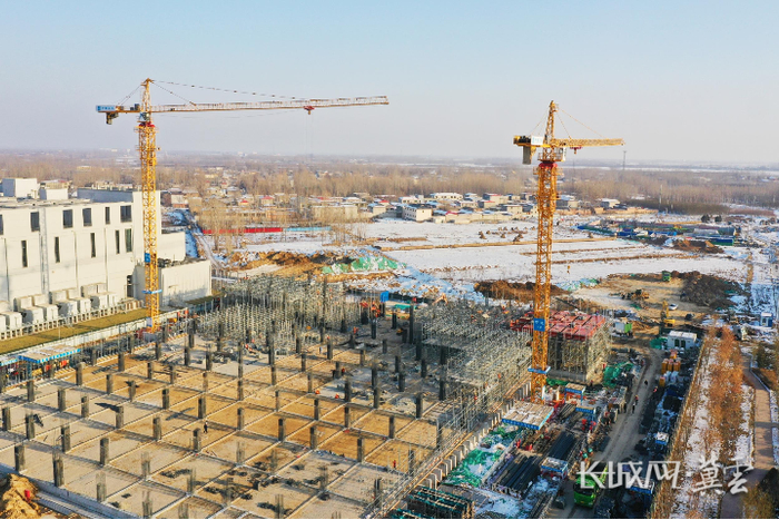 百度云计算中心（定兴）三期项目建设现场。通讯员 魏荣亮 摄