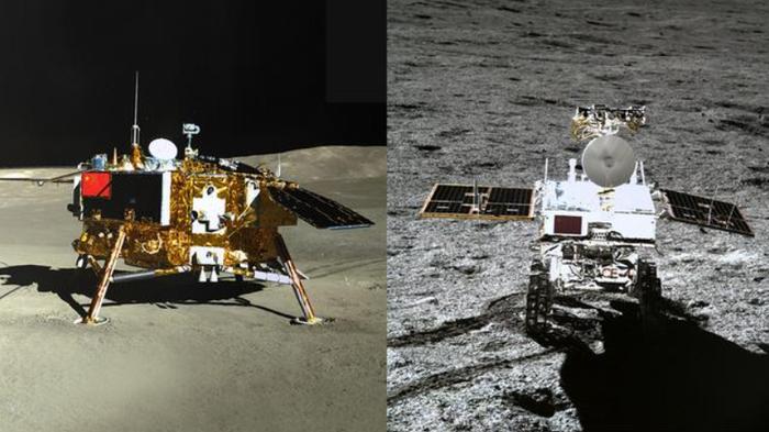 △嫦娥四号探测器与玉兔二号月球车