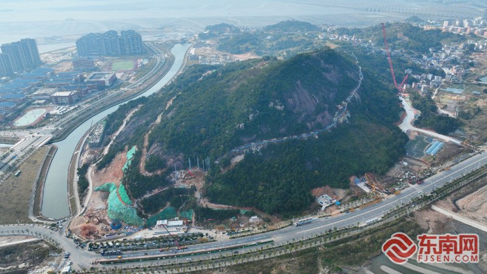 航拍宁德市郊野公园项目建设现场。褚子强 摄