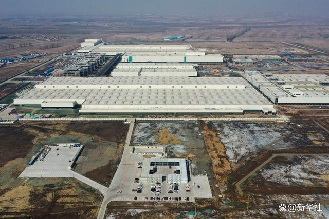 这是位于长春的奥迪一汽新能源项目施工现场（2023年3月9日摄，无人机照片）。新华社发（王勐 摄）