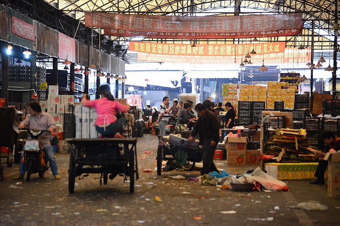 红旗村九大市场资料图。图片来源：上海普陀